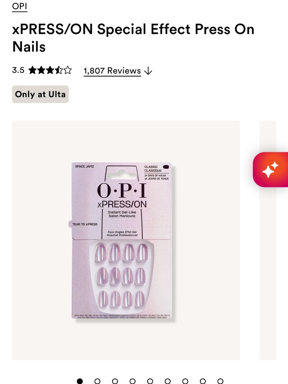 OPI xPRESS/ON Press-On Nails — Light Lavender Sheen